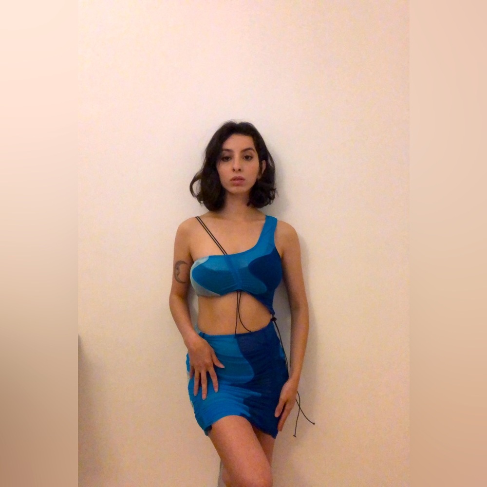 Lips+Honey Los Angeles : Dahlia Mesh Set - Aqua